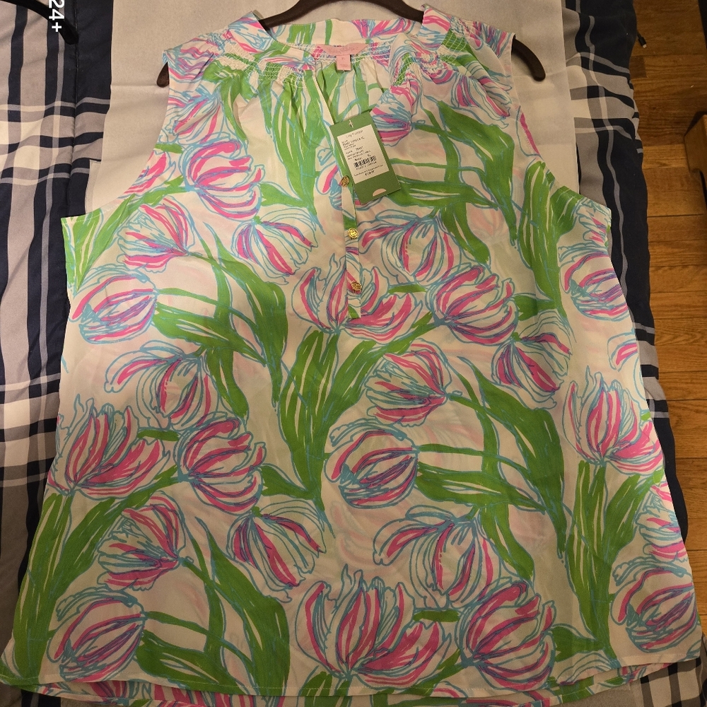 Lilly Pulitzer satin top